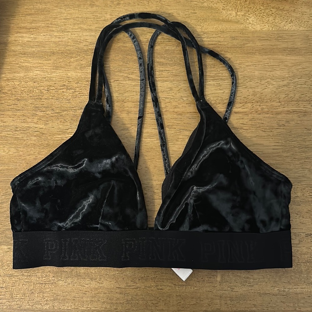 VS PINK Velvet Triangle Bralette